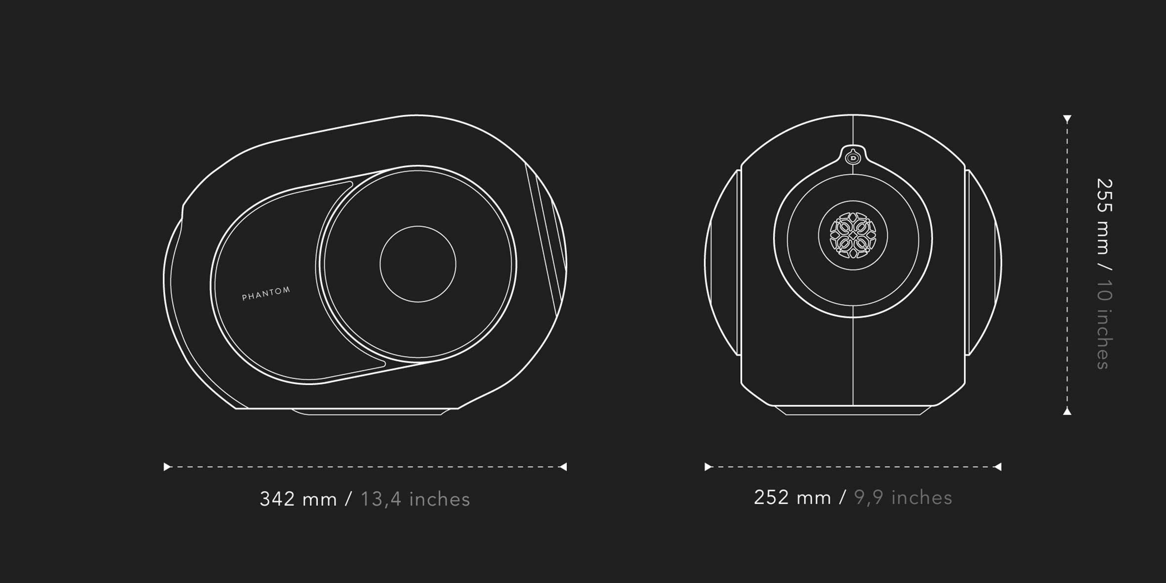 devialet phantom dimensions